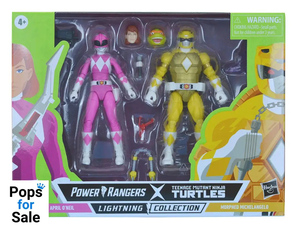 Power Rangers x TMNT Lightning Collection Action Figures 2022 Morphed April O´Neil & Michelangelo
