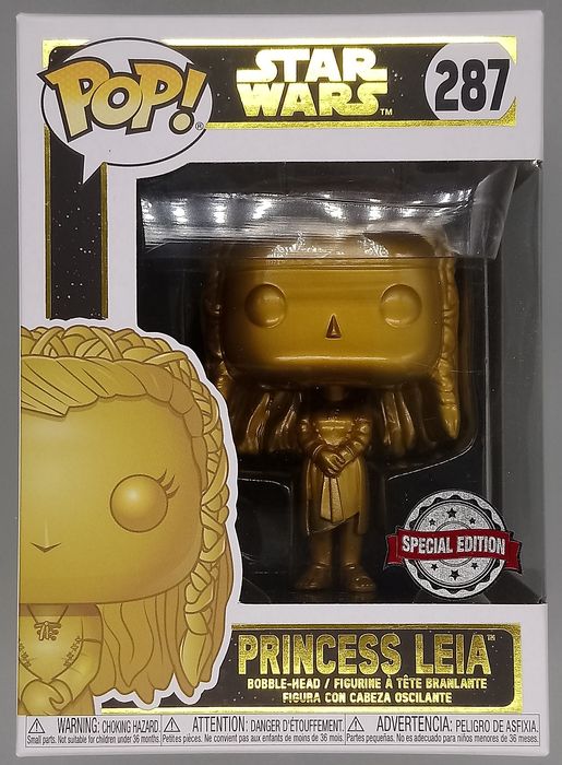 #287 Princess Leia (Ewok Village- Gold) Star Wars - Box Damaged Funko POP