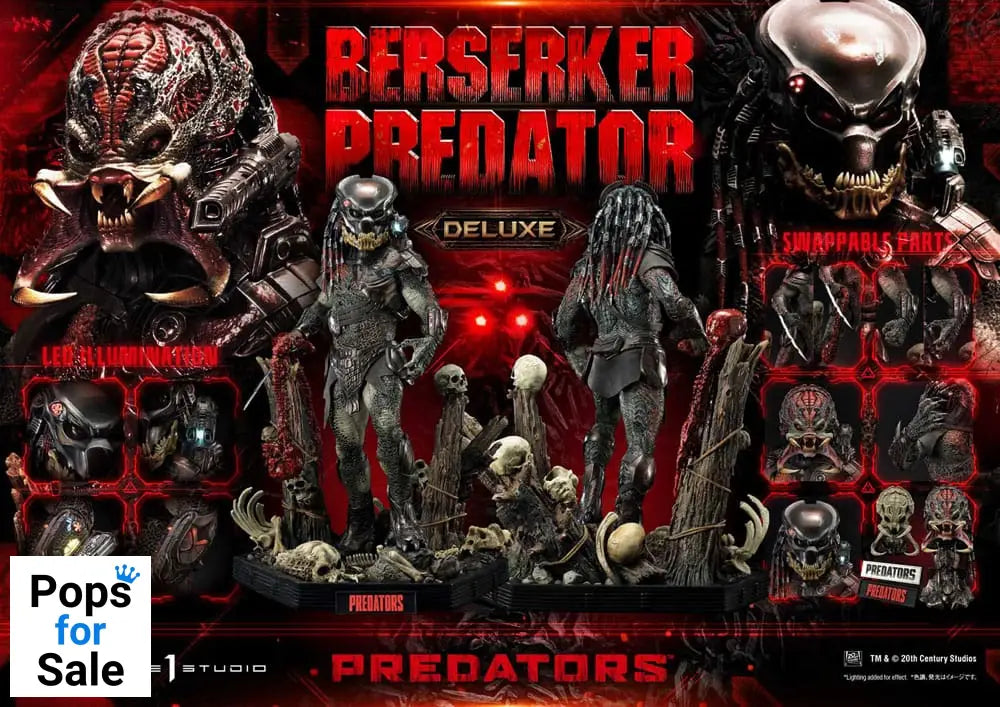 Predators Statue Berserker Predator Deluxe Version 100 cm
