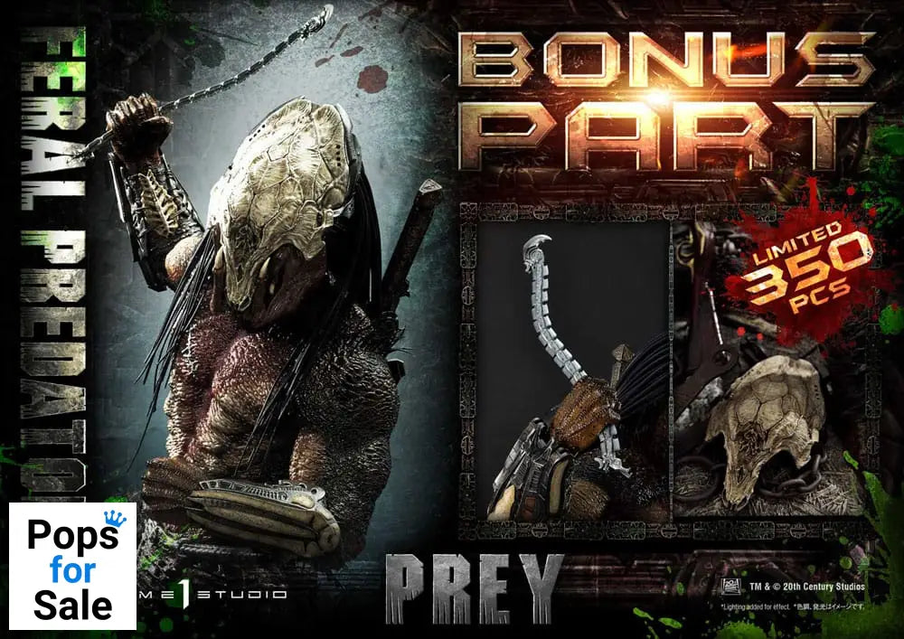 Prey (Movie) Museum Masterline Series Statue 1/3 Feral Predator Deluxe Bonus Version 89 cm
