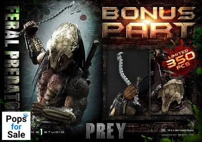 Prey (Movie) Museum Masterline Series Statue 1/3 Feral Predator Deluxe Bonus Version 89 cm