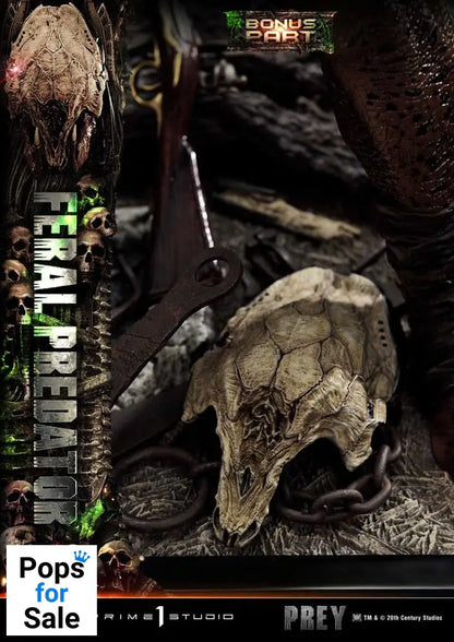 Prey (Movie) Museum Masterline Series Statue 1/3 Feral Predator Deluxe Bonus Version 89 cm