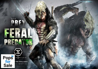 Prey (Movie) Museum Masterline Series Statue 1/3 Feral Predator Deluxe Version 89 cm