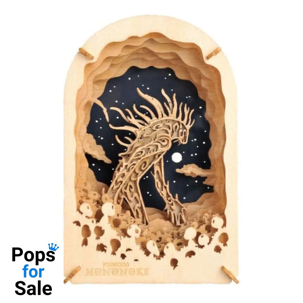 Princess Mononoke Paper Model Kit Paper Theater Wood Style Night Walker