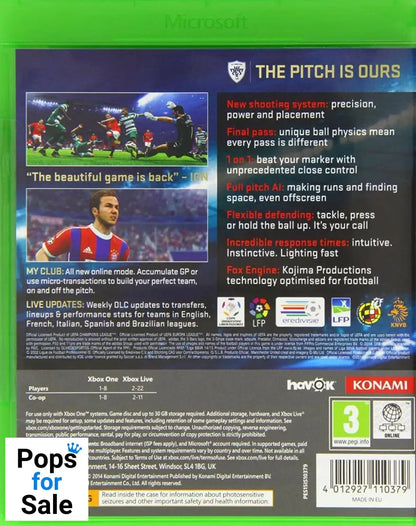 Pro Evolution Soccer 2015 PES 2015 for Microsoft Xbox One (XB1) - NEW