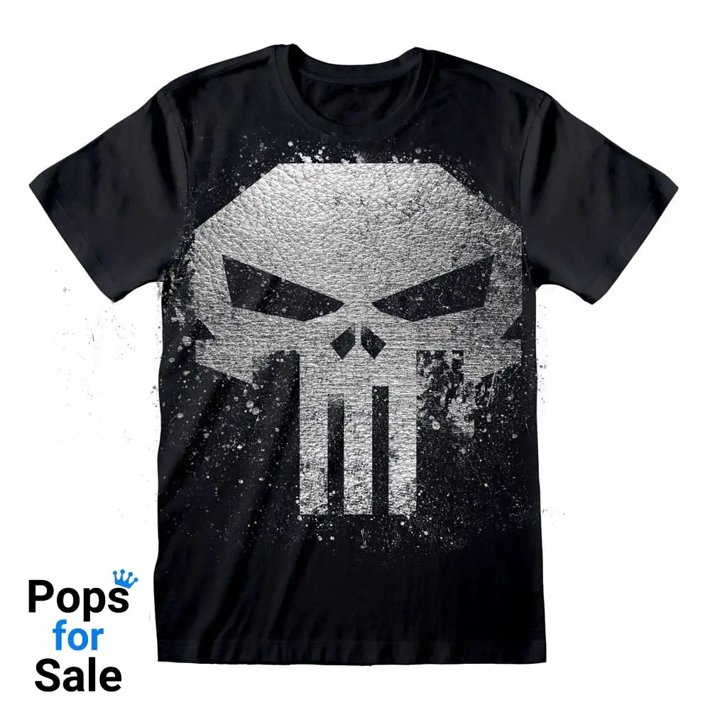 Punisher T-Shirt Skull With Metallic Ink Size S