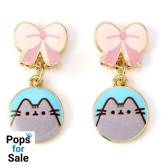Pusheen Drop Earrings Pink Bows Earrings
