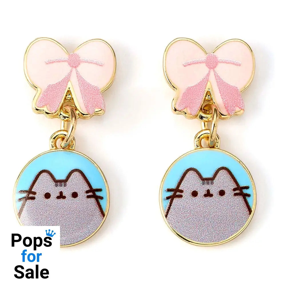Pusheen Drop Earrings Pink Bows Earrings