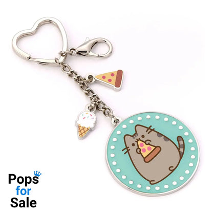 Pusheen Keychain Blue Pizza Keyrings