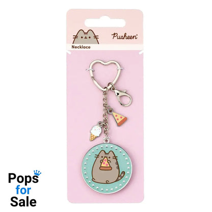 Pusheen Keychain Blue Pizza