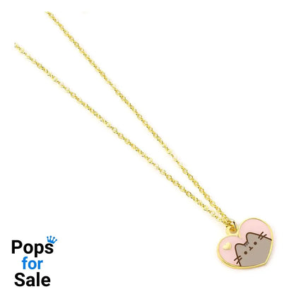 Pusheen Pendant & Necklace Pink and Gold Heart