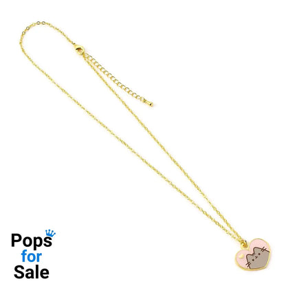 Pusheen Pendant & Necklace Pink and Gold Heart