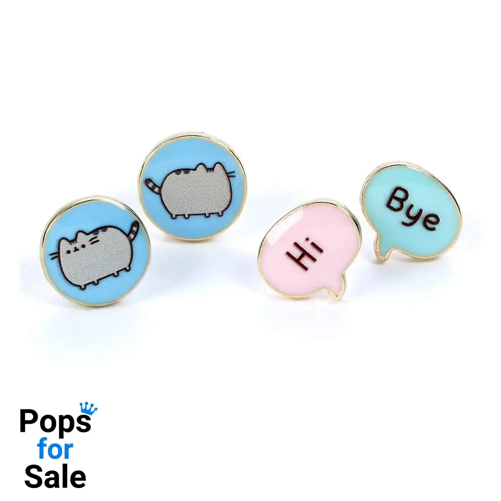 Pusheen Stud Earrings 2-pack &quot;Hi , Bye&quot;