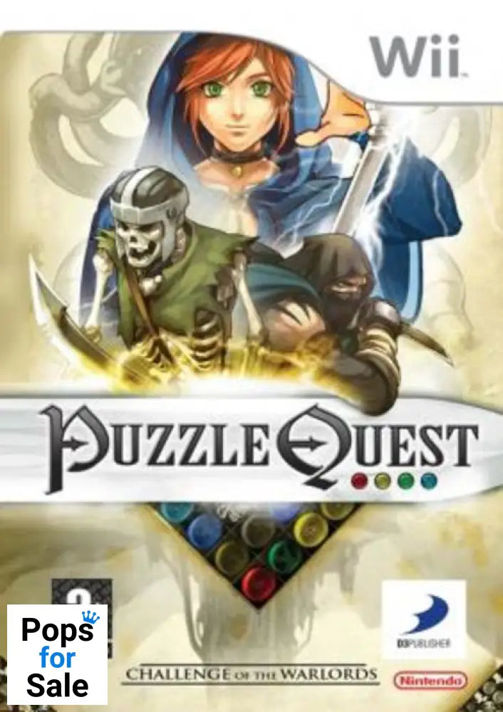 Puzzle Quest: Challenge of the Warlords for Nintendo Wii/Wii-U - [No Manual]