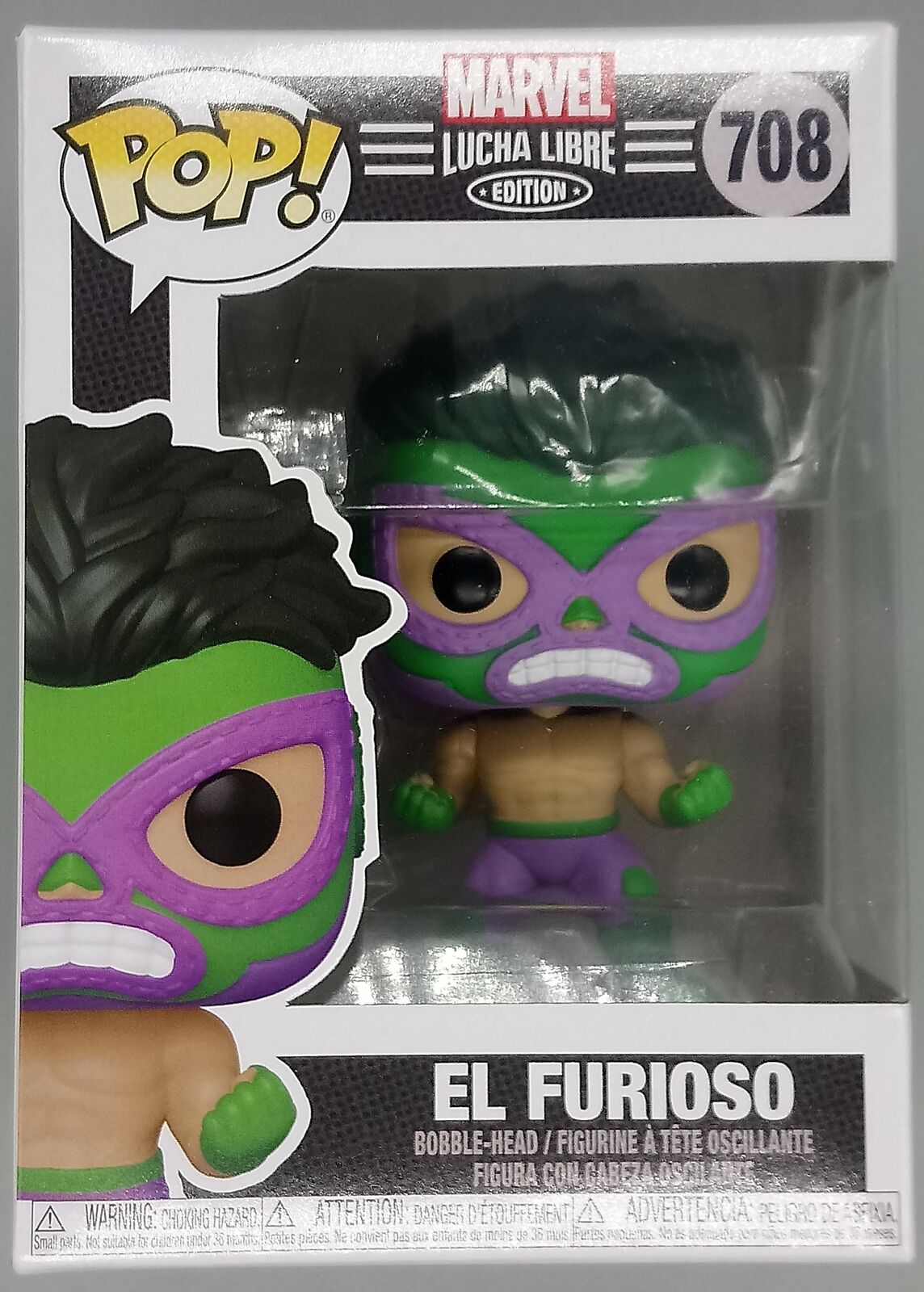 #708 El Furioso (Hulk) - Marvel Luchadores Funko POP