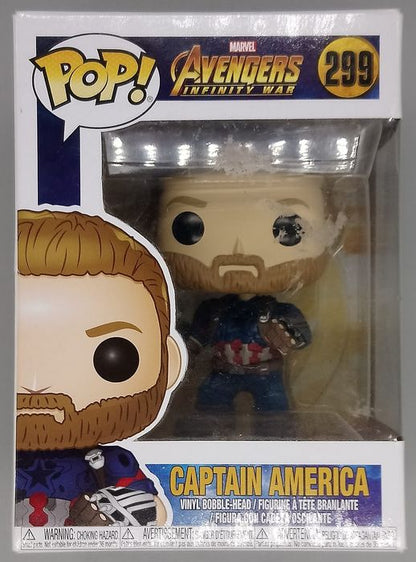 #299 Captain America (Action Pose) Marvel Avenger Box Damaged Funko POP