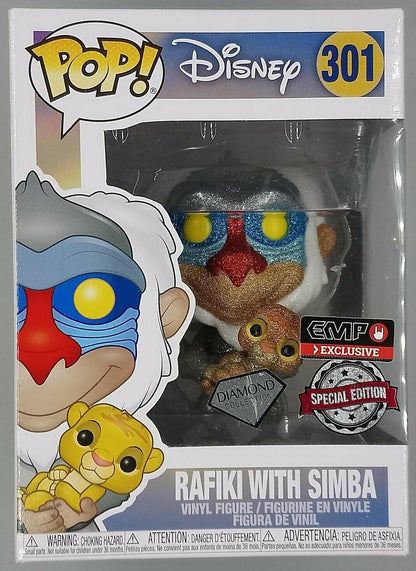 301 Rafiki with Simba - Diamond - Disney Lion King Funko POP