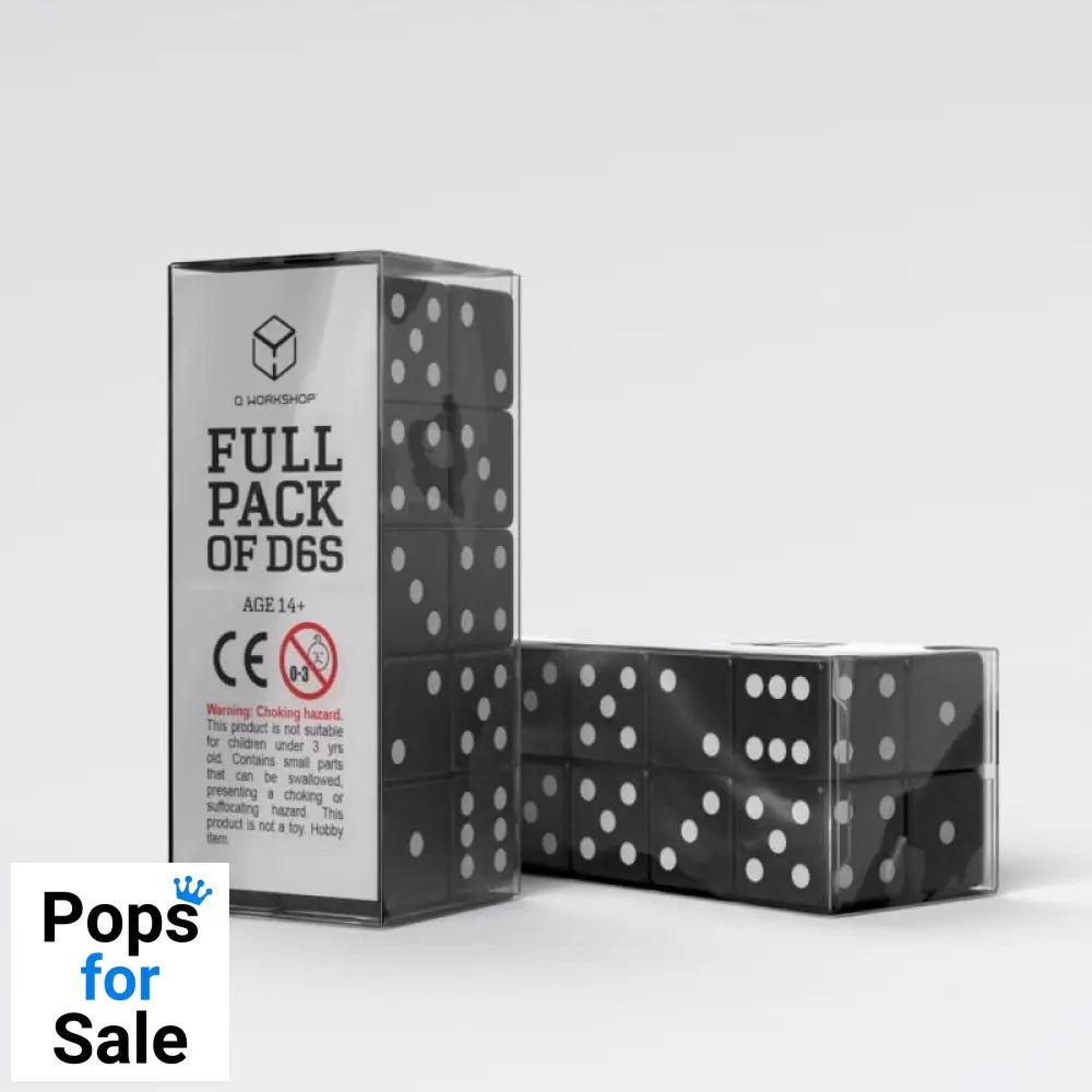 Q Workshop Dice Set Full Pack D6 Black (20)