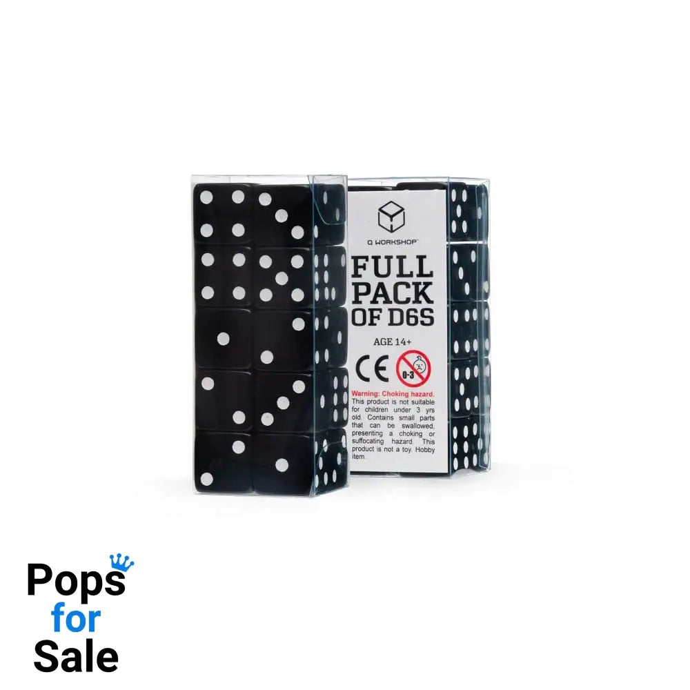 Q Workshop Dice Set Full Pack D6 Black (20) Dice