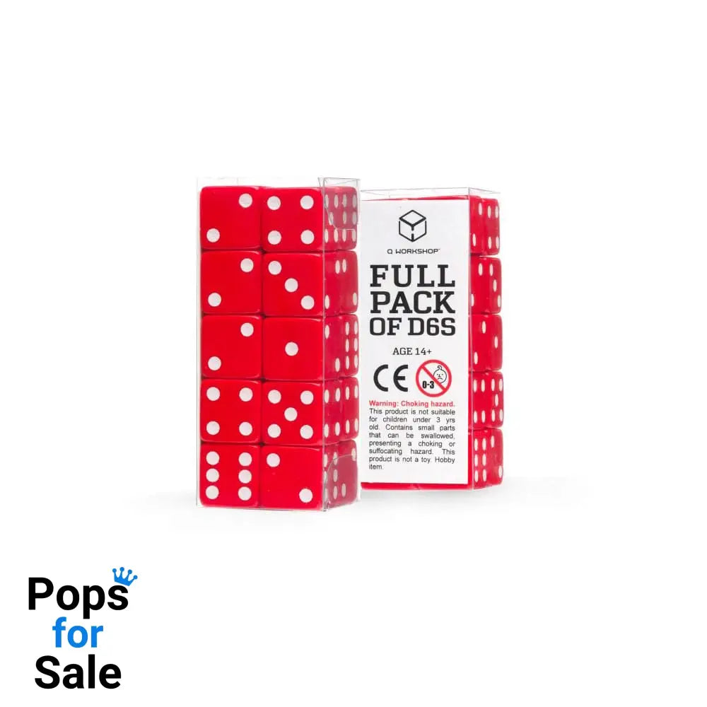 Q Workshop Dice Set Full Pack D6 Red (20) Dice