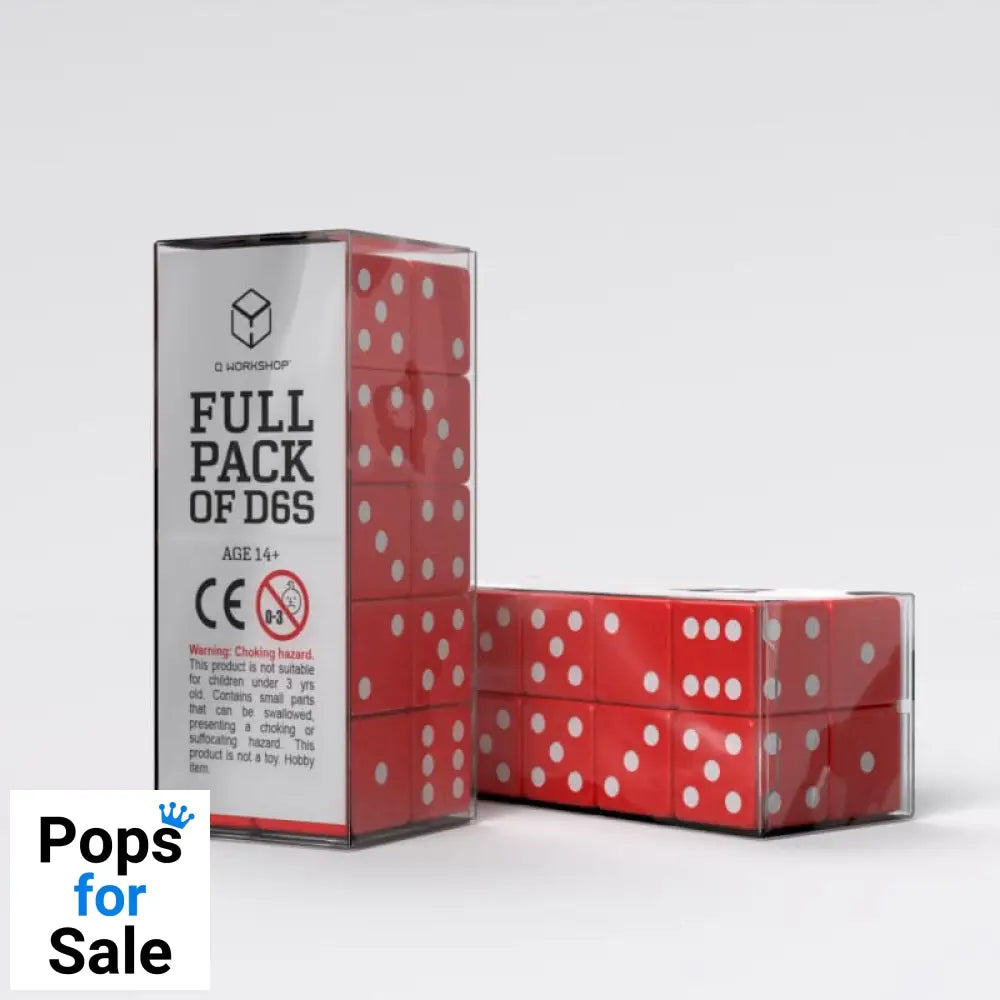 Q Workshop Dice Set Full Pack D6 Red (20)