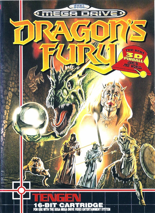 Dragon's Fury for SEGA Mega Drive - [Just Cartridge]