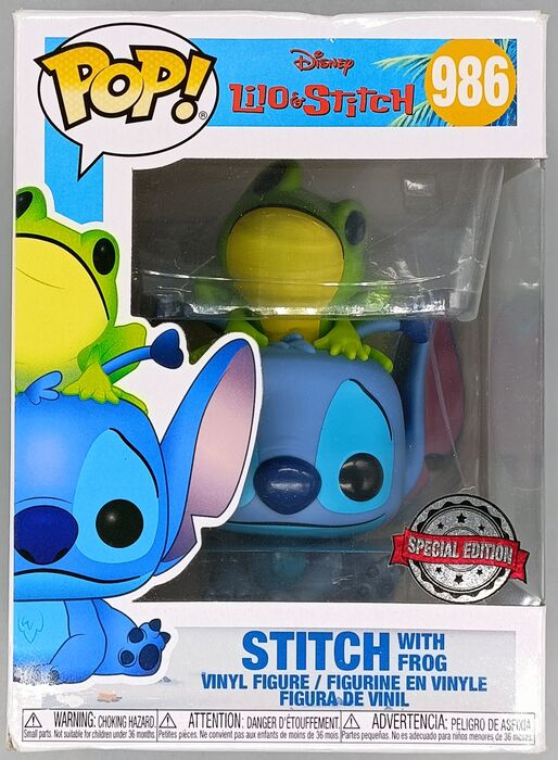 986 Stitch (with Frog) - Disney Lilo & Stitch - Box Damaged Funko POP