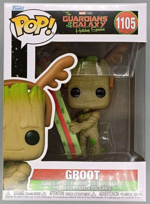 #1105 Groot Marvel Guardians of the Galaxy Holiday Special - Brand New Funko POP in Protector