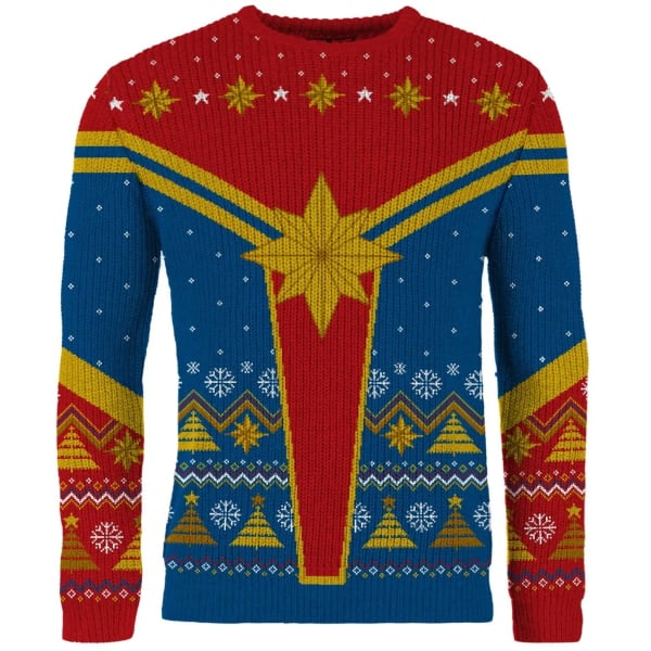 Captain Marvel Christmas Jumper (Size S)