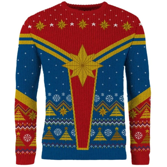 Captain Marvel Christmas Jumper (Size S)