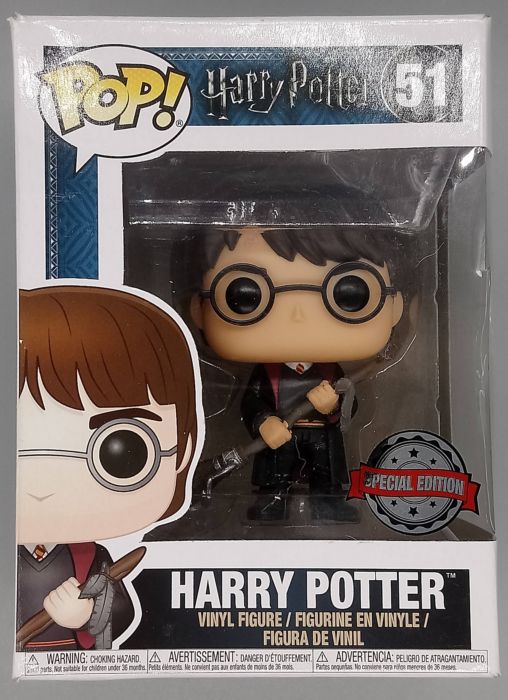 #51 Harry Potter (w/ Firebolt) - Harry Potter - Box Damaged Funko POP