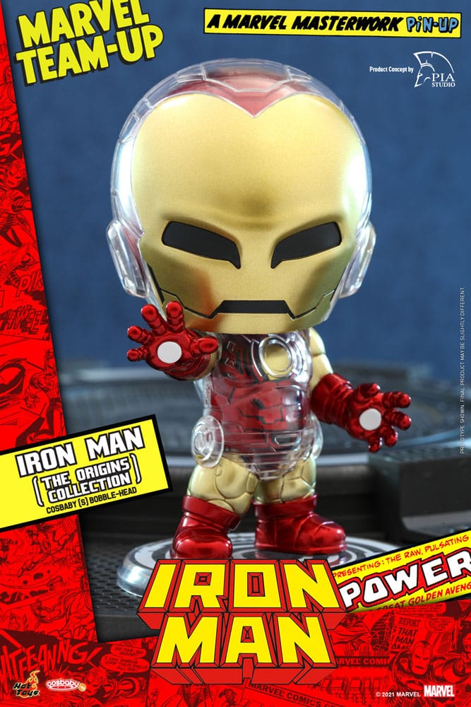 Cosbaby Iron Man (The Origins Collection) - Marvel Comics - Hot Toys- Brand New