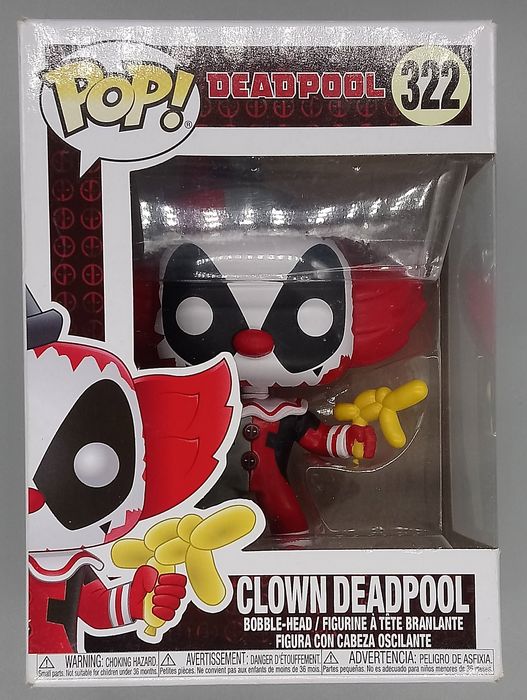 #322 Clown Deadpool - Marvel Deadpool - Box Damaged Funko POP