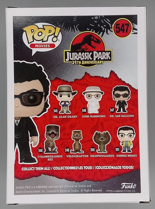 #547 Dr. Ian Malcolm - Jurassic Park 25th Anniversary Funko POP