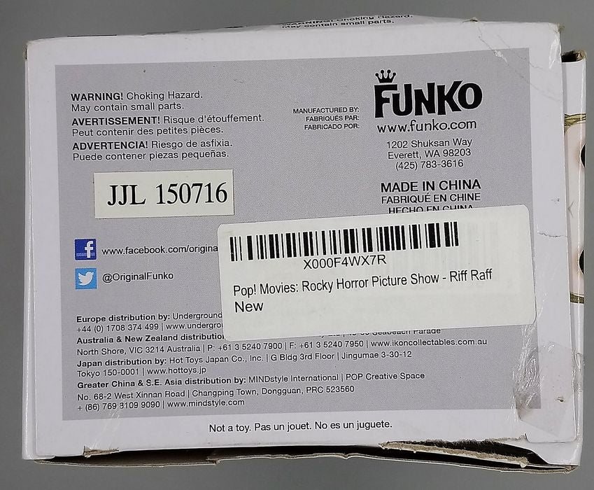 212 Riff Raff - Rocky Horror Picture Show - Box Damaged Funko POP