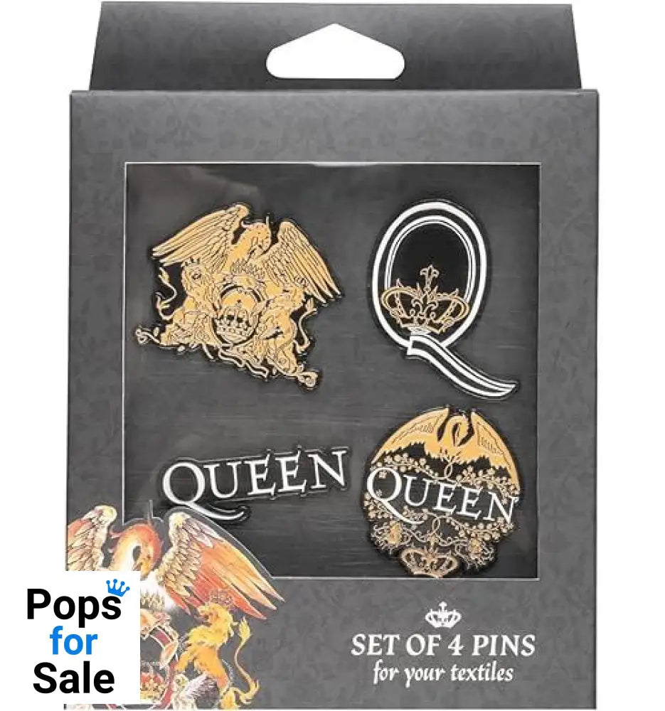 Queen - Set of 4 Pins - Rocks - [NEW]