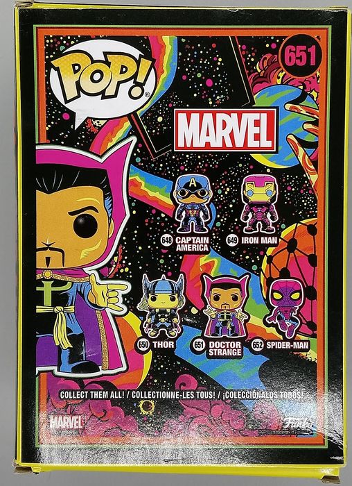 #651 Doctor Strange (Blacklight) Marvel - Box damaged Funko POP