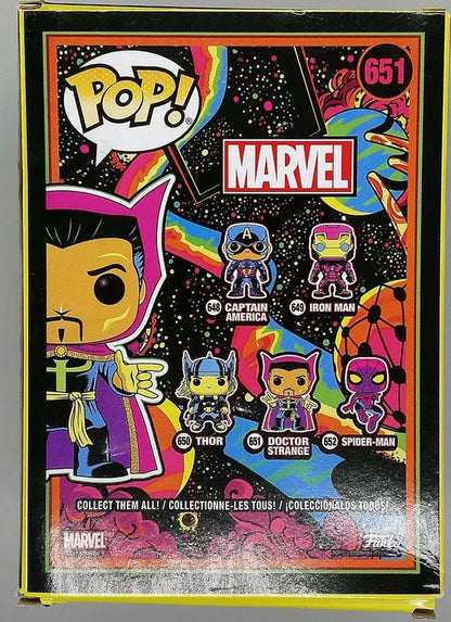 #651 Doctor Strange (Blacklight) Marvel - Box damaged Funko POP