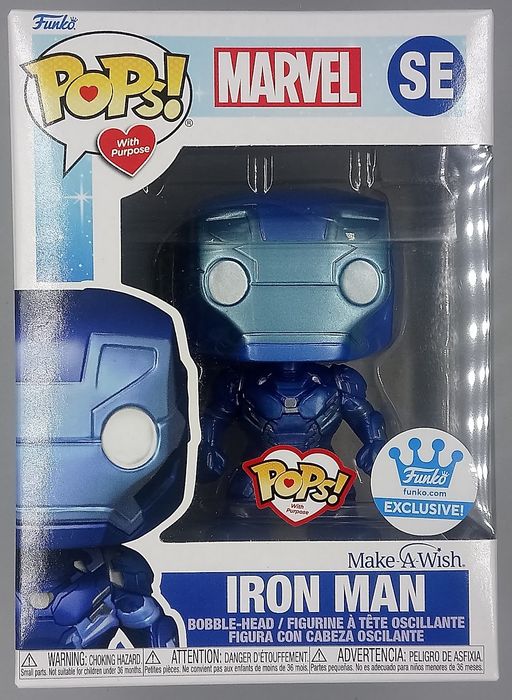 #SE Iron Man (Make A Wish) Metallic - Marvel CA Civil War Funko POP