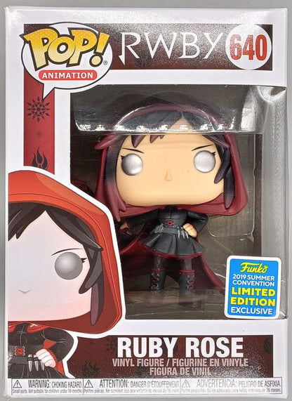 #640 Ruby Rose (Cape & Hood) - RWBY - 2019 Con - Box Damaged Funko POP