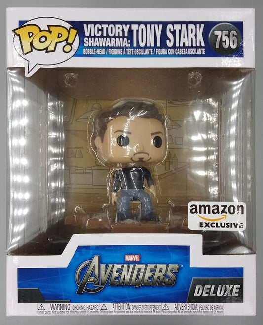 #756 Victory Shawarma: Tony Stark - Deluxe - Marvel Avengers Funko POP