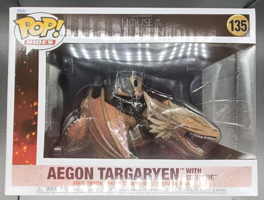 135 Aegon Targaryen with Sunfyre - Rides House of the Dragon Funko POP - Brand New