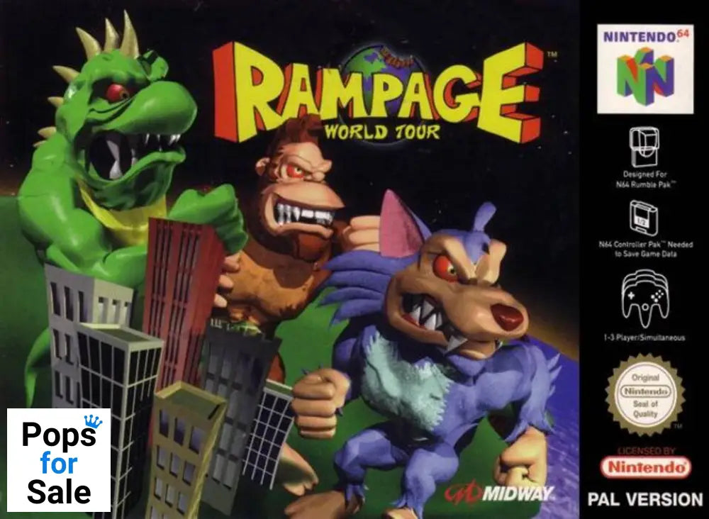 Rampage World Tour for Nintendo 64 [Just Cartridge]