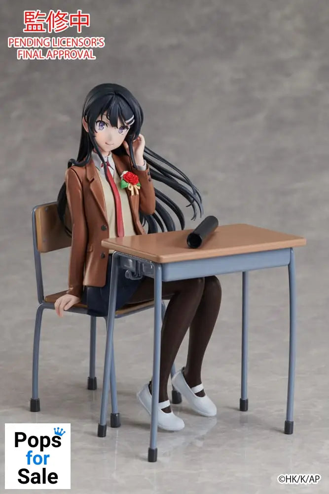 Rascal Does Not Dream of a Knapsack Kid Statue Mai Sakurajima Graduation Ver. 15 cm