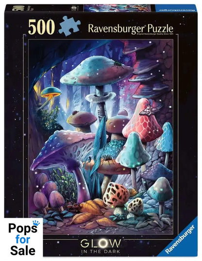 Ravensburger Glow-in-the-Dark Jigsaw Puzzle Moonlight Mushrooms (500 pieces) Puzzles