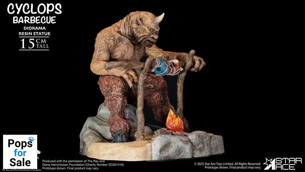 Ray Harryhausen Diorama 1/8 Cyclops Barbecue Scene 17 cm Statues