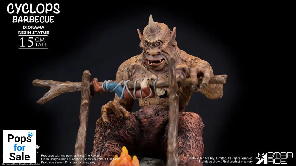 Ray Harryhausen Diorama 1/8 Cyclops Barbecue Scene 17 cm