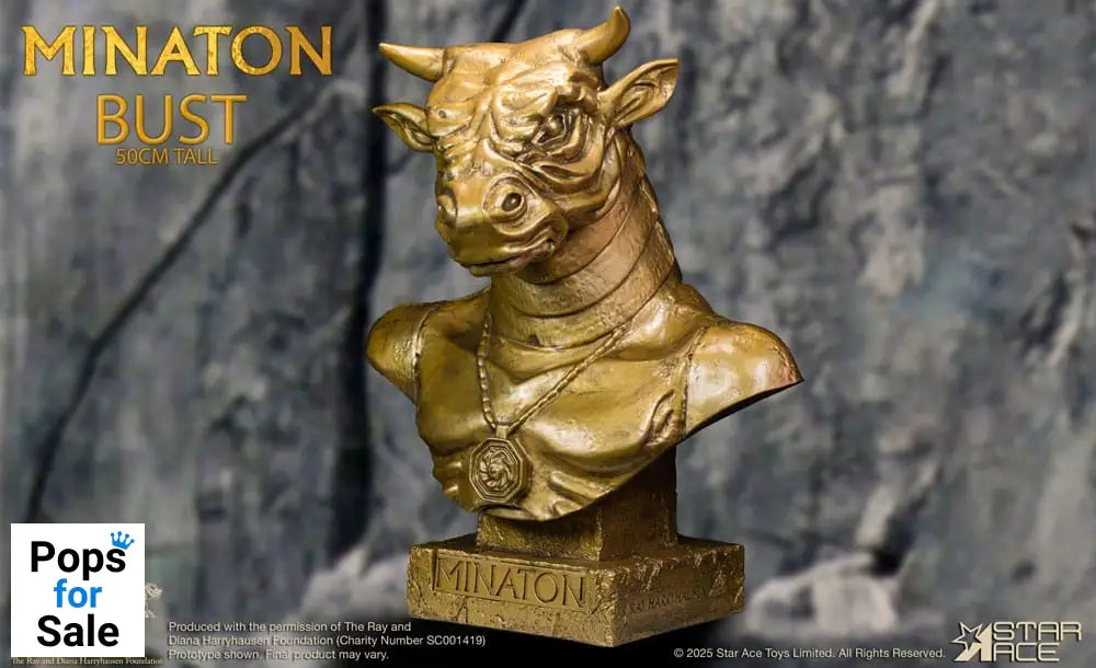 Ray Harryhausen Soft Vinyl Statue Minaton Bust 50 cm Statues