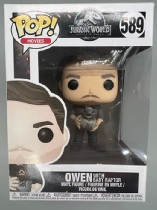 #589 Owen (with Baby Raptor) - Jurassic World - Box Damaged Funko POP