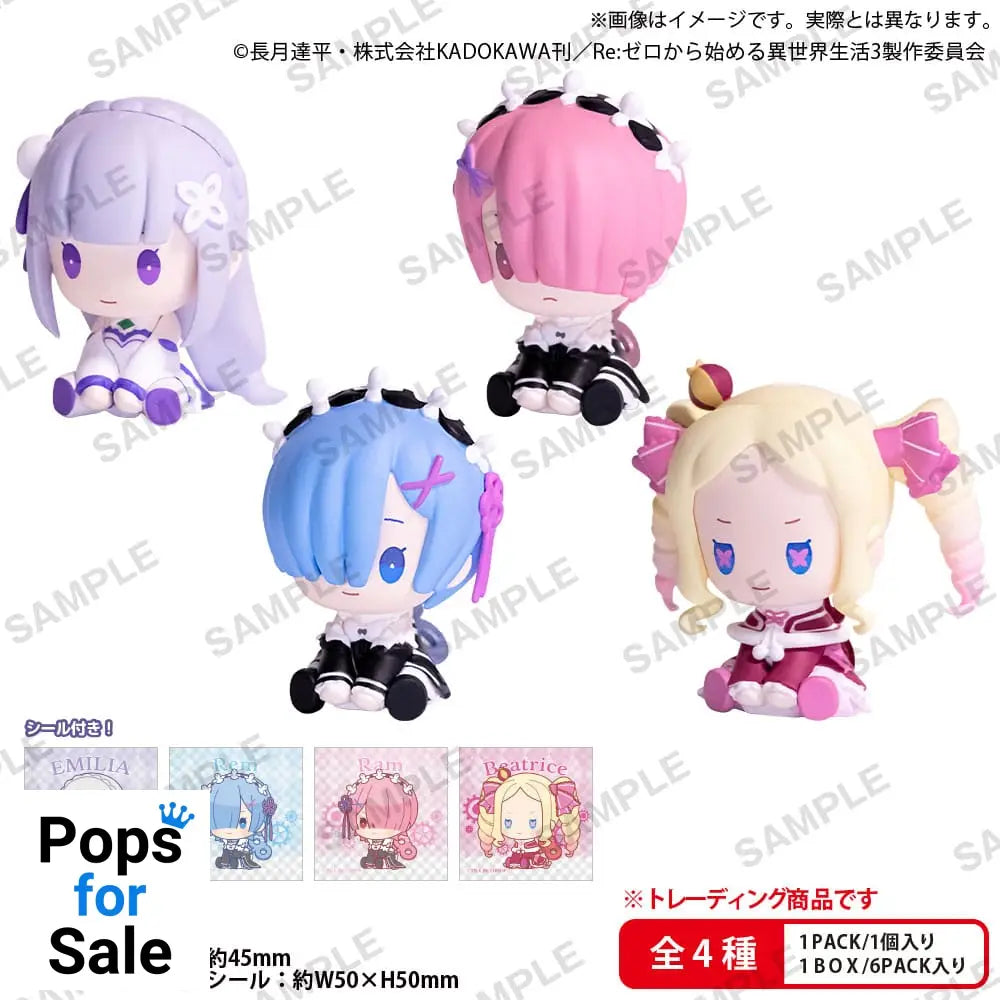 Re:Zero Starting Life in Another World Petatto Clockworks PVC Figures Mascot Box Ver. 4 cm Assortment (6) Statues